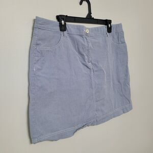 Karen Scott Women’s 16 Blue Pinstripe Skort Stretch Waist EUC